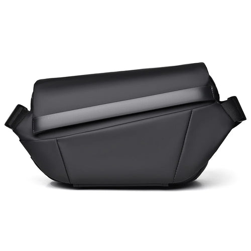 1-5166 Fashion Men Messenger Bag Waterproof Nylon Crossbody Pack for Traveling - Black - 1