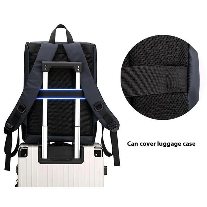 TOUGH SLHS 3405 Stylish Casual Backpack Large Capacity Daypack Business Commute Laptop Bag - Black - 5