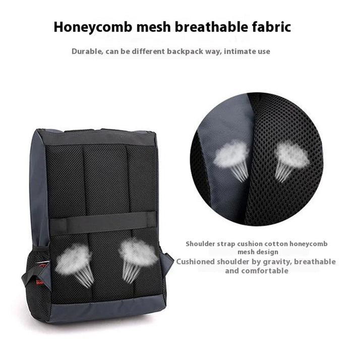 TOUGH SLHS 3405 Stylish Casual Backpack Large Capacity Daypack Business Commute Laptop Bag - Black - 6
