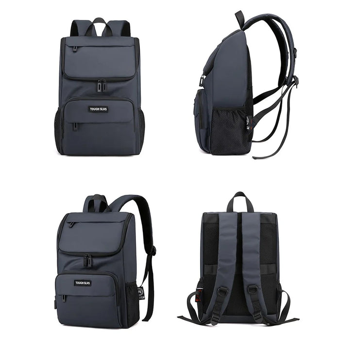 TOUGH SLHS 3405 Stylish Casual Backpack Large Capacity Daypack Business Commute Laptop Bag - Black - 7