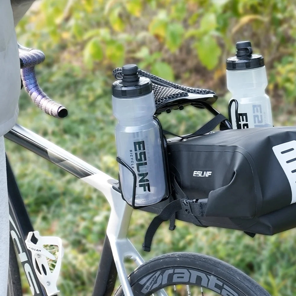 YIQUAN 08DC0007 Bicycle Saddle Tail Bag Stabilizer Bracket Dual Water Bottle Holder Mount Rack - 2
