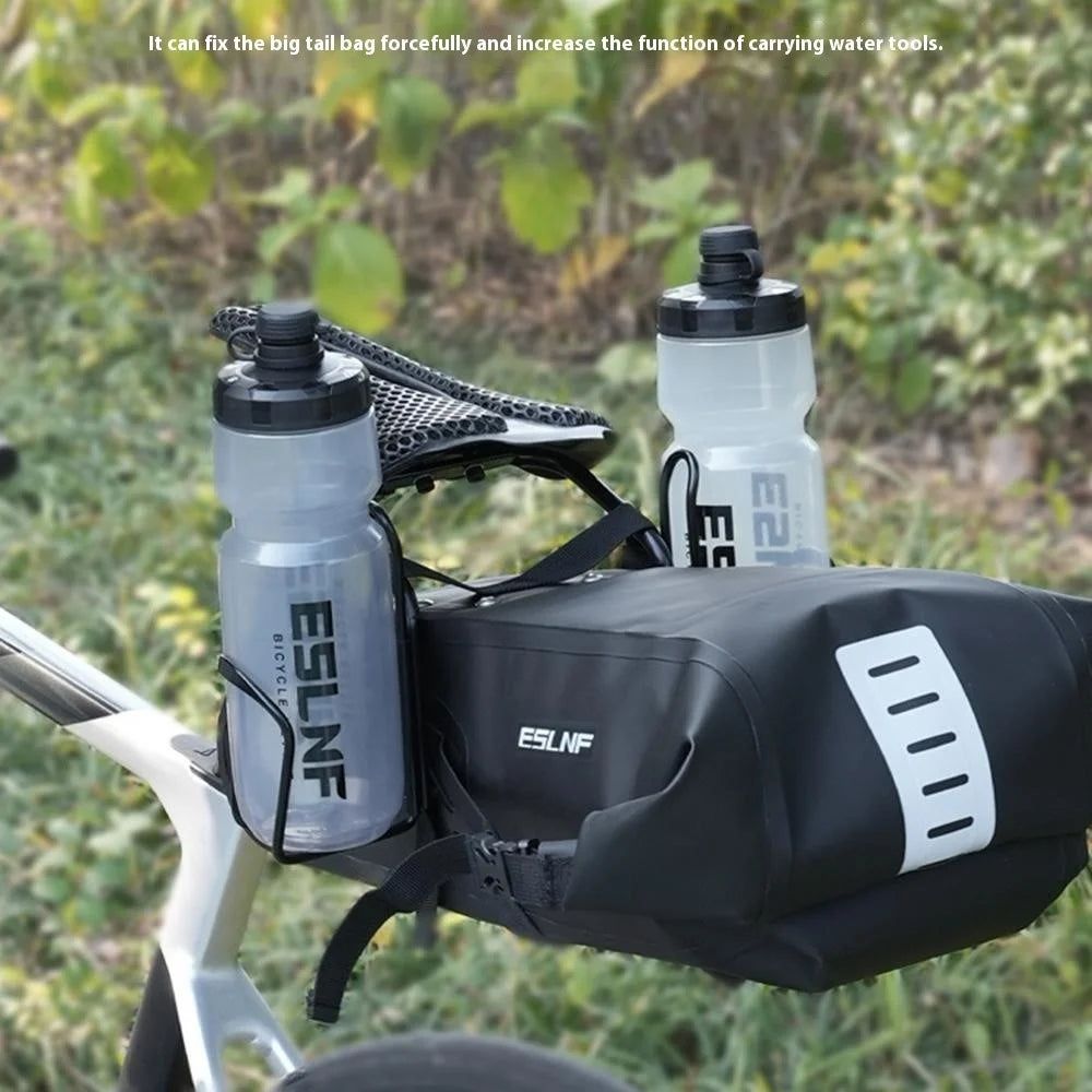 YIQUAN 08DC0007 Bicycle Saddle Tail Bag Stabilizer Bracket Dual Water Bottle Holder Mount Rack - 7