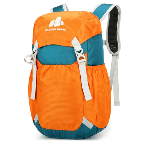 SOLDIER BLADE 2451 Lightweight Nylon Travel Backpack Foldable Waterproof Hiking Camping Daypack - Dark Green+Orange - 1