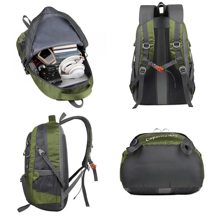 SOLDIER BLADE 064 Outdoor Sports Waterproof Backpack Large Capacity Nylon Foldable Travel Daypack - Army Green - 2