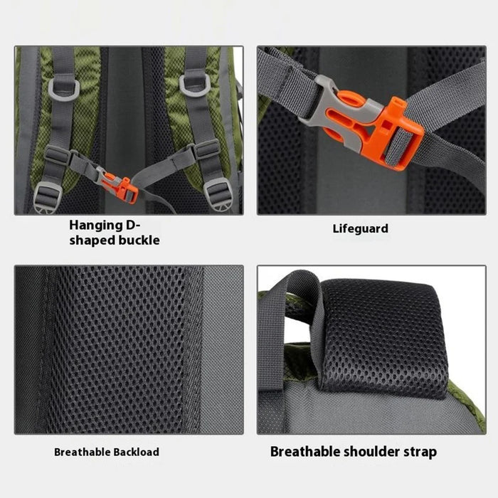 SOLDIER BLADE 064 Outdoor Sports Waterproof Backpack Large Capacity Nylon Foldable Travel Daypack - Army Green - 4