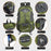 SOLDIER BLADE 064 Outdoor Sports Waterproof Backpack Large Capacity Nylon Foldable Travel Daypack - Army Green - 5