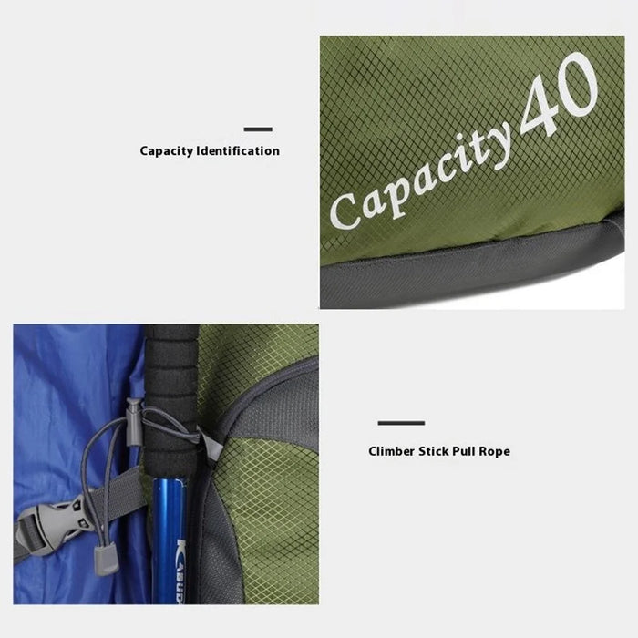SOLDIER BLADE 064 Outdoor Sports Waterproof Backpack Large Capacity Nylon Foldable Travel Daypack - Army Green - 7