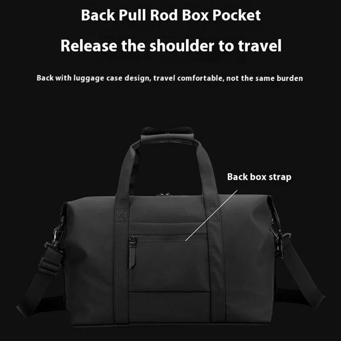 WEPOWER 1321 Large Capacity Travel Duffel Bag Men Luggage Gym Bag Handbag Crossbody Bag - Black - 6