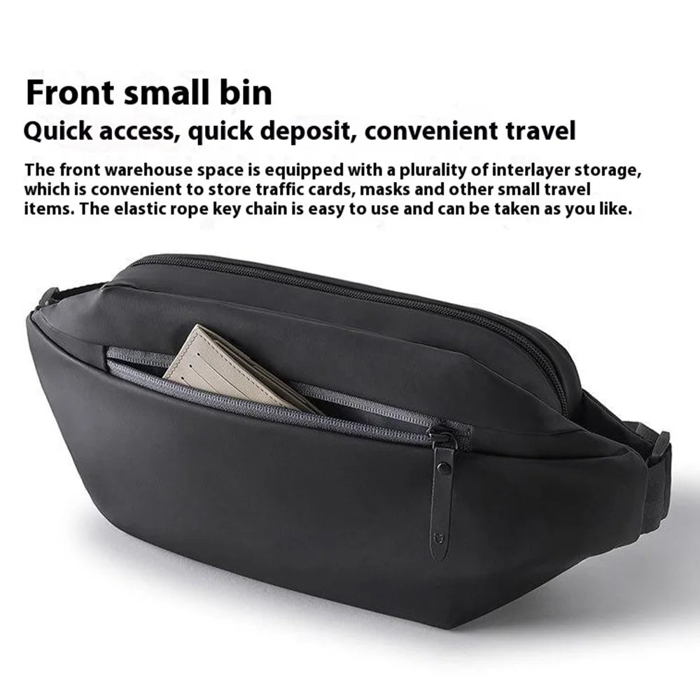 XIAOMI MIJIA Multifunctional Sports Chest Bag Anti-Splash Casual Crossbody Bag (Chinese Version) - Black - 3