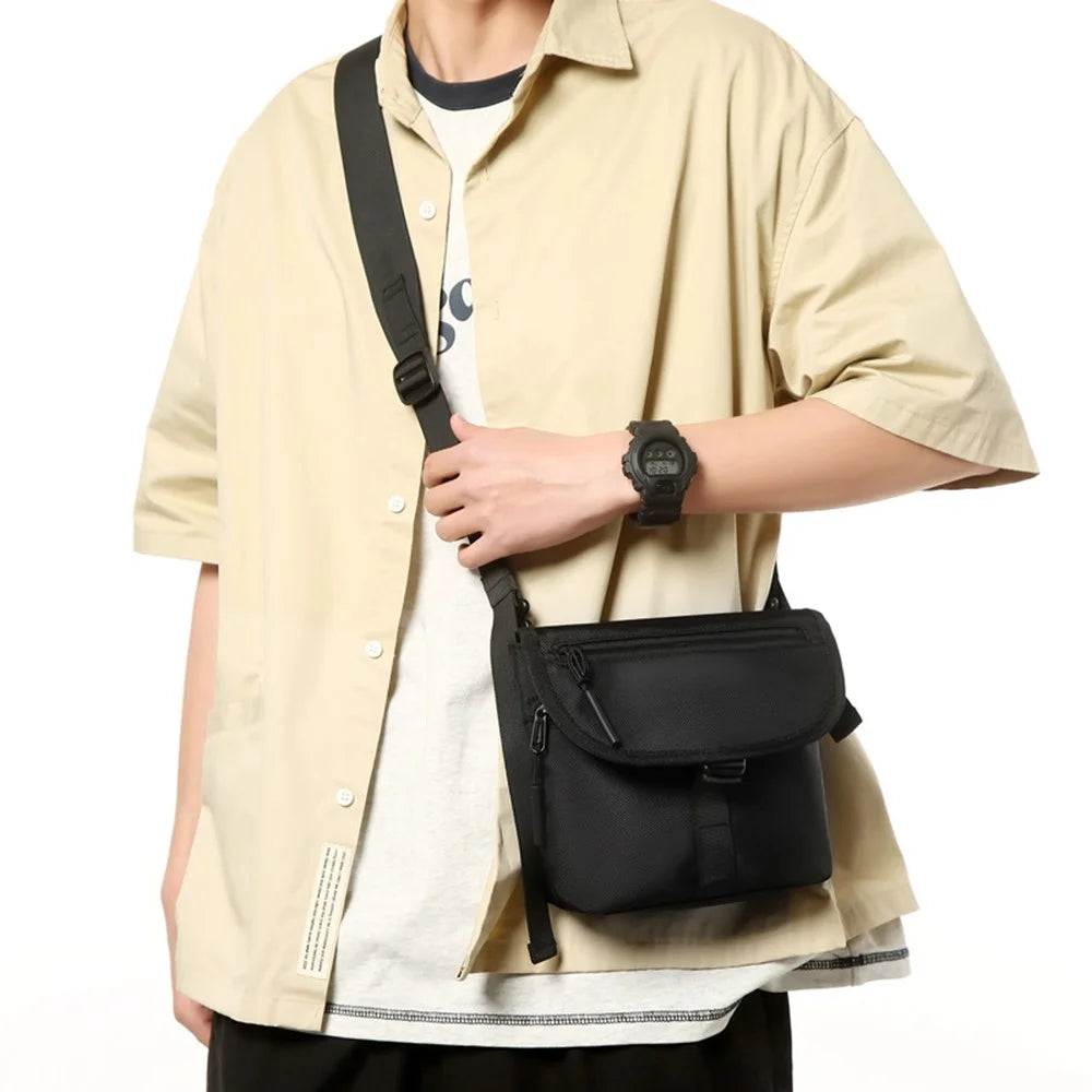 WEPOWER 2159 Unisex Crossbody Bag Travel Daily Commute Nylon Single Shoulder Sling Bag - Black - 2
