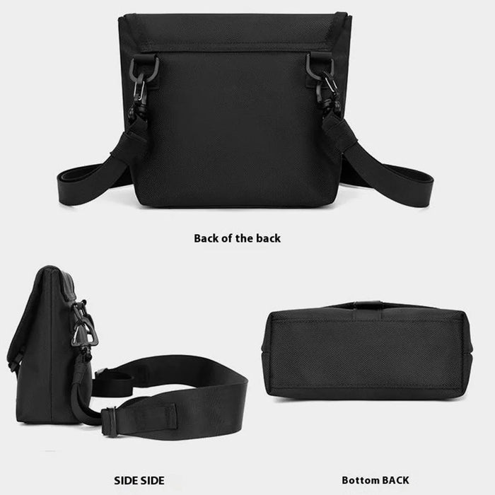 WEPOWER 2159 Unisex Crossbody Bag Travel Daily Commute Nylon Single Shoulder Sling Bag - Black - 6