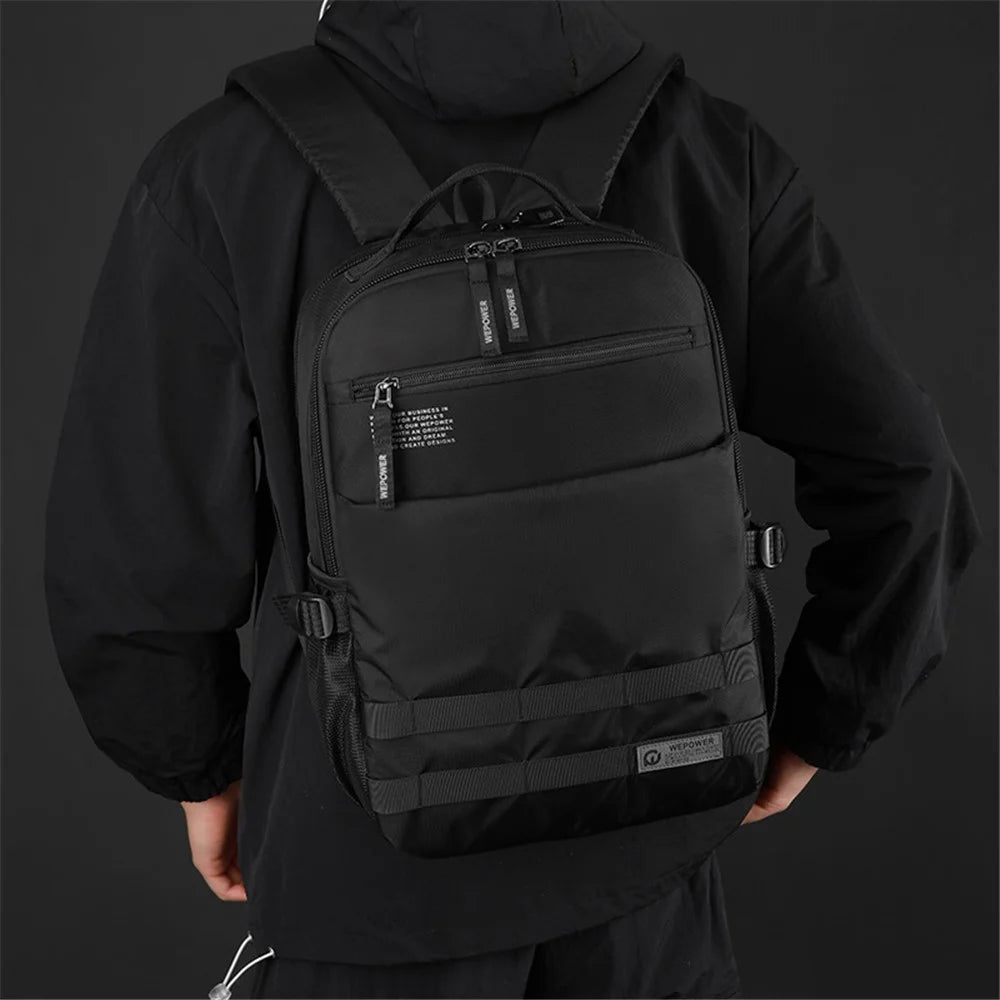 WEPOWER 2330# Business Laptop Backpack Large Capacity Casual Daypack Multifunctional Travel Bag - Black - 2