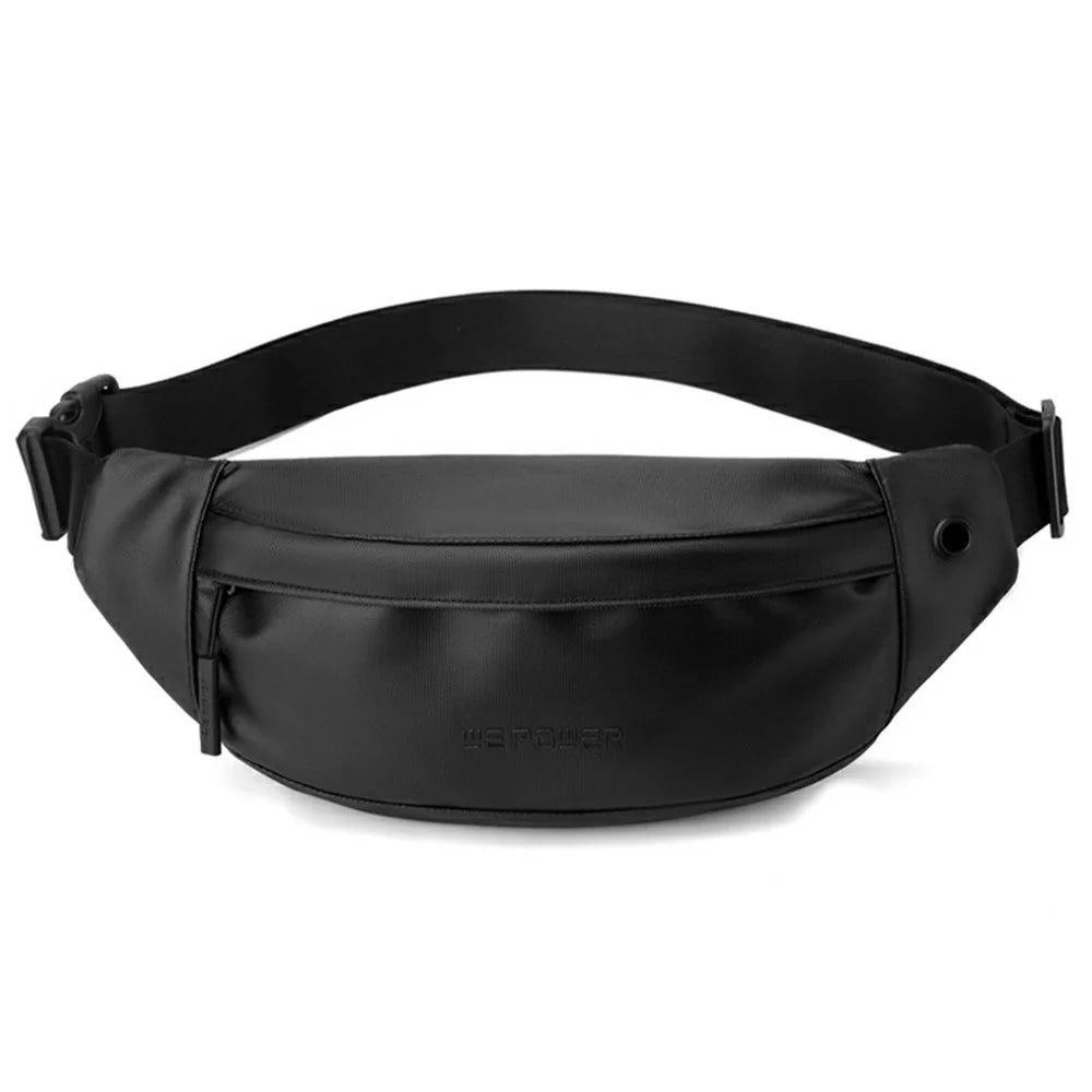 WEPOWER 7687# Waist Pack Fanny Pack Sports Running Belt Bag Phone Holder Crossbody Chest Bag - Black - 1