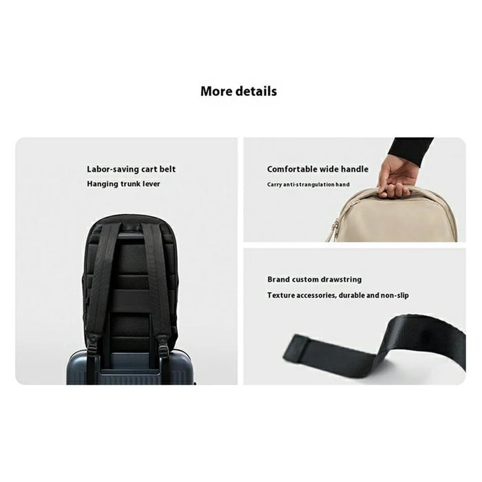 XIAOMI MIJIA 17.3L Stylish Commuter Backpack 15.6 Inch Laptop Large Capacity Daypack (Chinese Version) - Light Khaki - 3