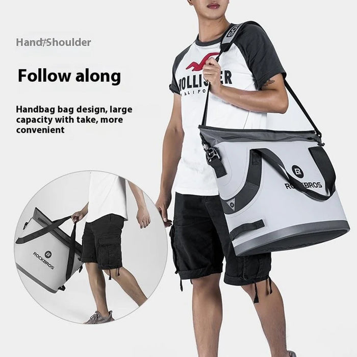 ROCKBROS BX-003 Insulated Refrigerator Cooler Bag Portable Food Preservation Bag for Camping Fishing Home Car Use - Grey - 2