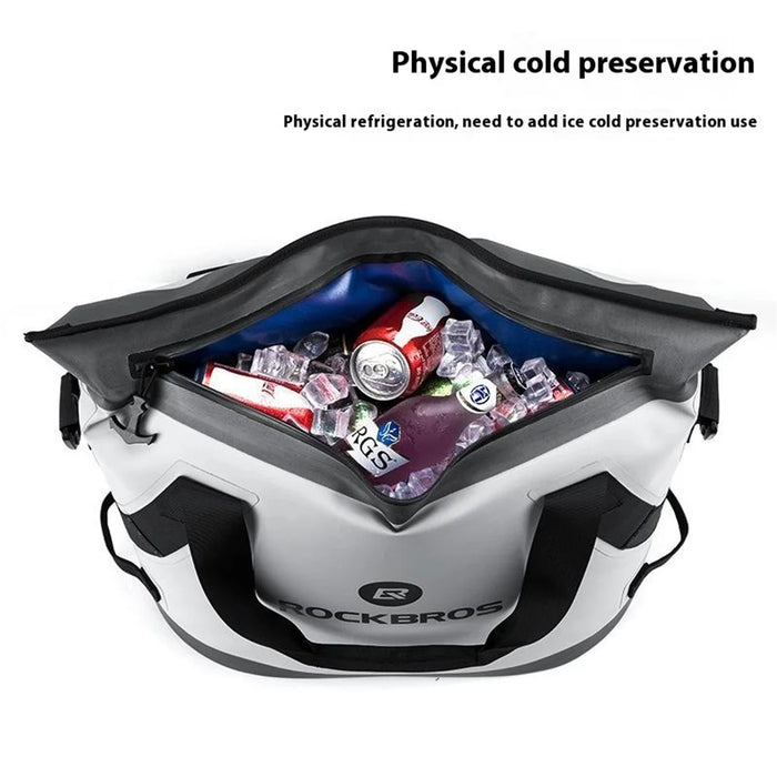 ROCKBROS BX-003 Insulated Refrigerator Cooler Bag Portable Food Preservation Bag for Camping Fishing Home Car Use - Grey - 4
