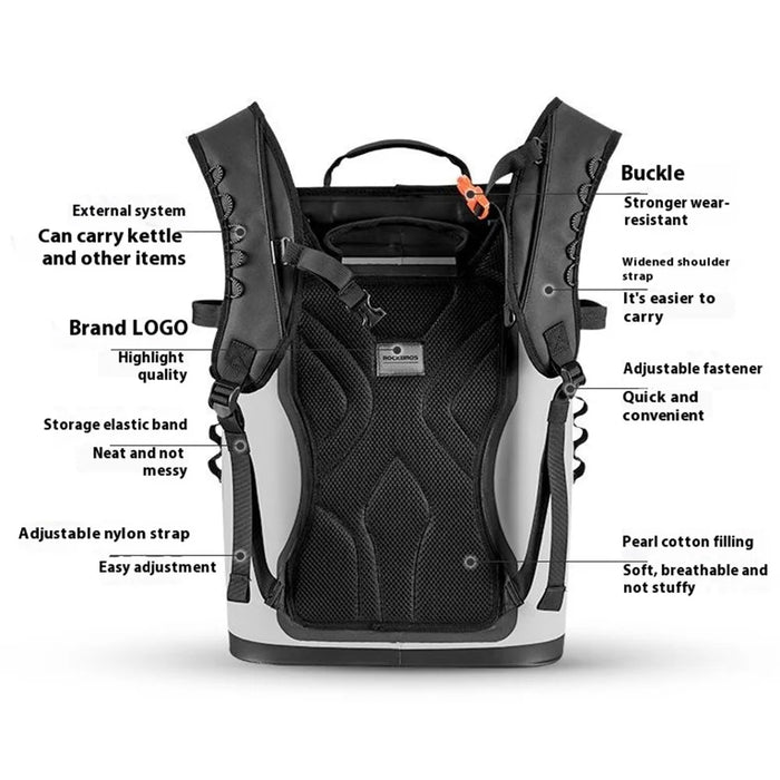 ROCKBROS BX-004 20L Insulated Backpack Hiking Daypack Cooler Bag Cycling Waterproof Rucksack (BPA-Free) - Grey - 5