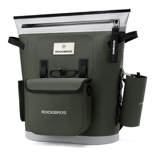 ROCKBROS 30160014 / BX-006 Portable Cooler Bag Large Insulated Backpack with Bottle Opener + Small Crossbody Bag (BPA-Free) - 1