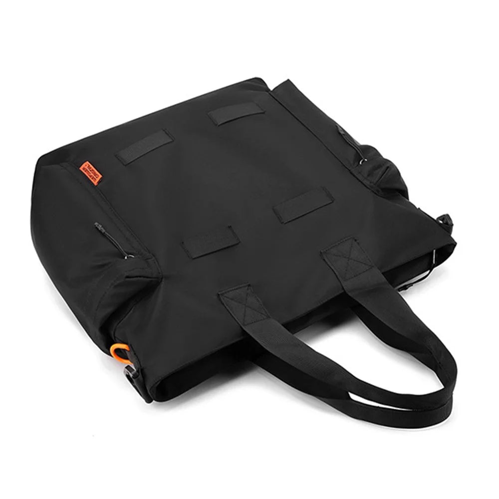 WEPOWER 870 Casual Travel Duffel Bag Lightweight Waterproof Nylon Crossbody Tote Bag - Black - 3