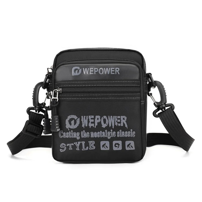 WEPOWER 3106 Men Fashion Nylon Shoulder Bag Outdoor Travel Crossbody Messenger Bag - Black - 1