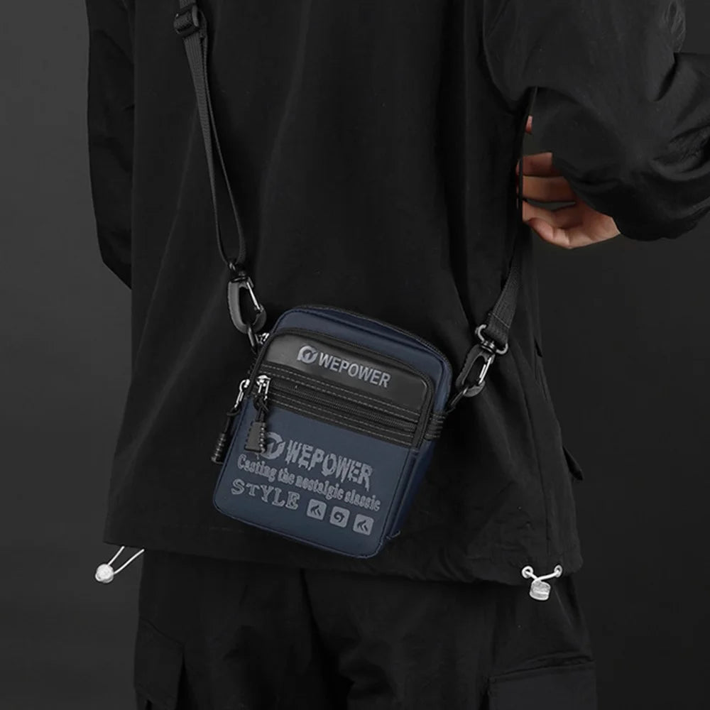 WEPOWER 3106 Men Fashion Nylon Shoulder Bag Outdoor Travel Crossbody Messenger Bag - Black - 6