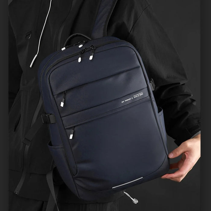 WEPOWER 1328 Travel Backpack Business Laptop Daypack 900D Fabric Students Double Shoulder Bag - Black - 4