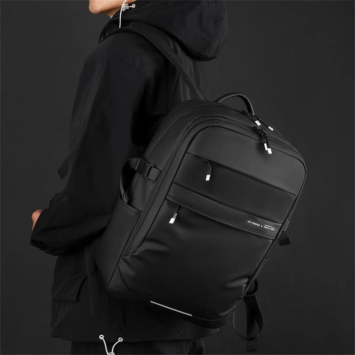 WEPOWER 1328 Travel Backpack Business Laptop Daypack 900D Fabric Students Double Shoulder Bag - Black - 5
