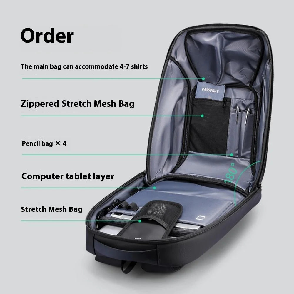 MARK RYDEN MR4313 Waterproof Travel Laptop Backpack Large Capacity Business Daypack for Men - 2
