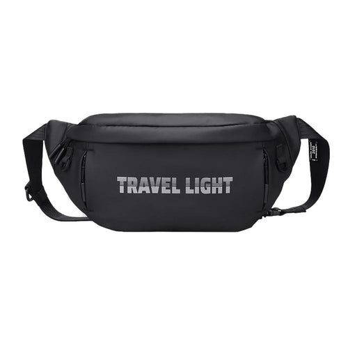 MARK RYDEN MR901 Letters Print Waterproof Shoulder Bag for Men Crossbody Bag with Quick Release Buckle - Black+Grey - 1