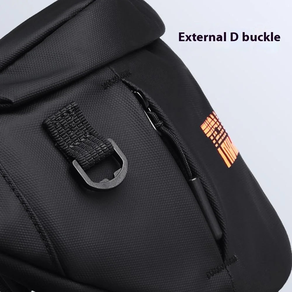 MARK RYDEN MR901 Letters Print Waterproof Shoulder Bag for Men Crossbody Bag with Quick Release Buckle - Black+Grey - 7