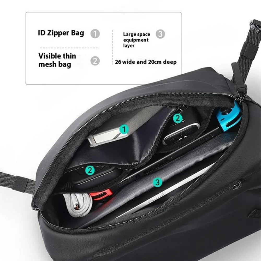 MARK RYDEN MR311 Men Messenger Bag for iPad Oxford Fabric Waterproof Crossbody Shoulder Bag - 2
