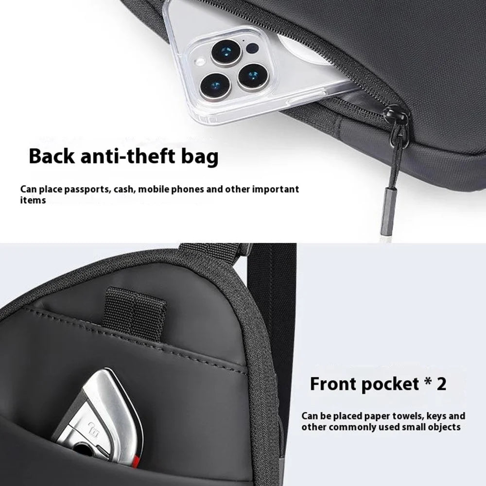 MARK RYDEN MR732 Waterproof Anti Theft Chest Bag for Men Lightweight Crossbody Shoulder Pack - 4