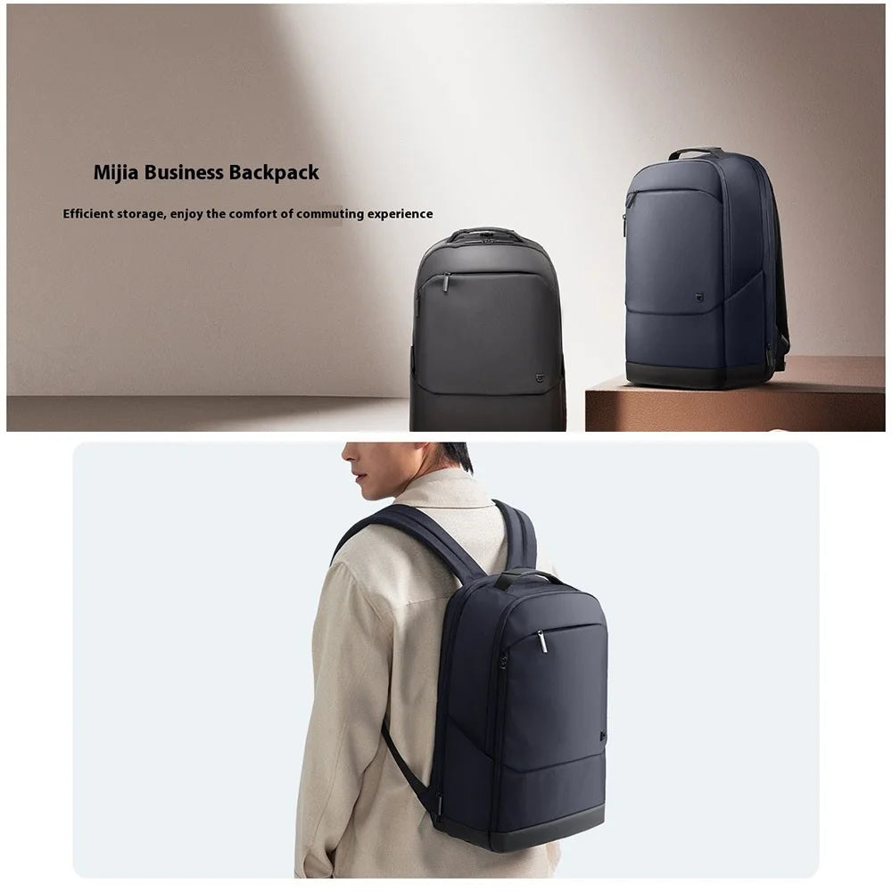 XIAOMI MIJIA Business Backpack 20L Laptop Dual Shoulder Bag Polyester Waterproof Travel Daypack (Chinese Version) - Black - 2