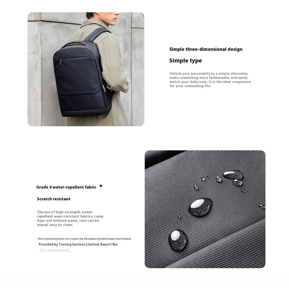 XIAOMI MIJIA Business Backpack 20L Laptop Dual Shoulder Bag Polyester Waterproof Travel Daypack (Chinese Version) - Black - 4