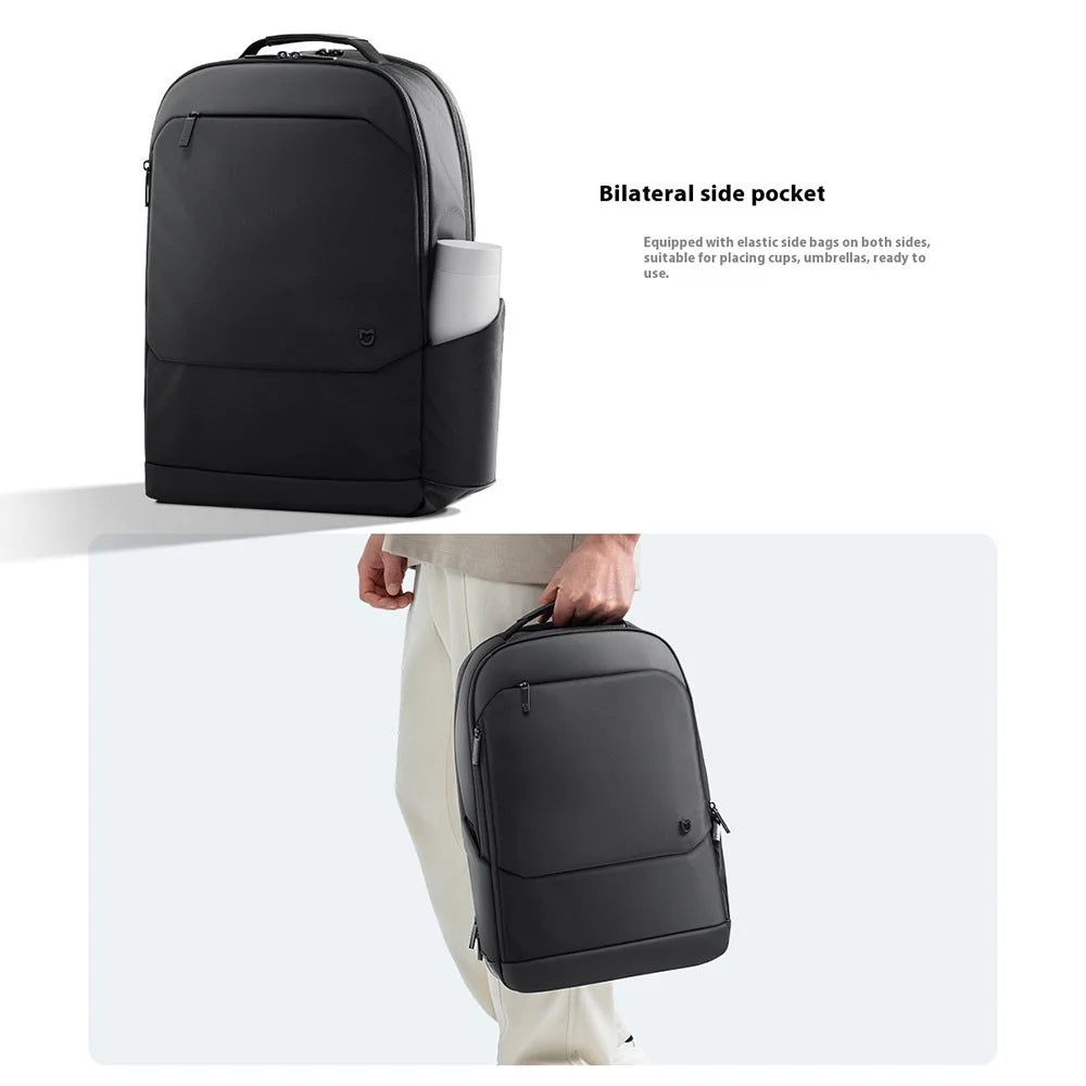 XIAOMI MIJIA Business Backpack 20L Laptop Dual Shoulder Bag Polyester Waterproof Travel Daypack (Chinese Version) - Black - 7
