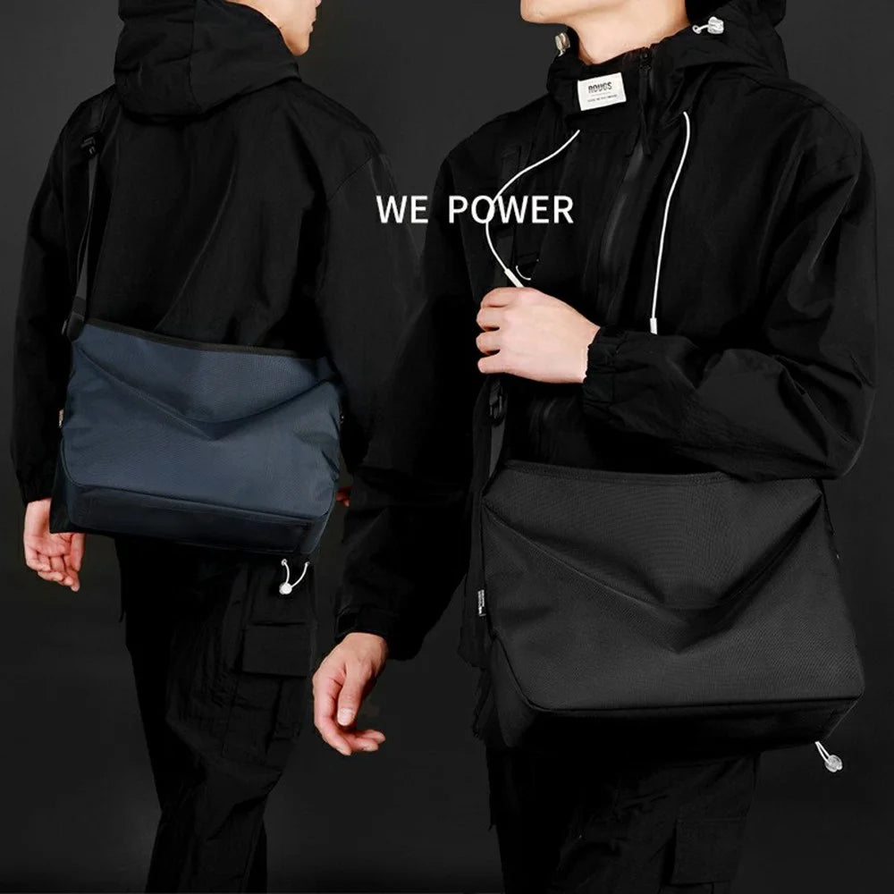 WEPOWER 2162 Travel Crossbody Bag Waterproof Nylon Men Commute Large Capacity Messenger Bag - Black - 4