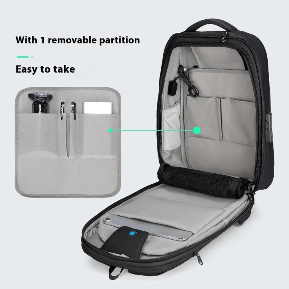 MARK RYDEN MR9405SJ Business Men Backpack Expandable Capacity Travel Double Shoulder Bag with USB Port - 5