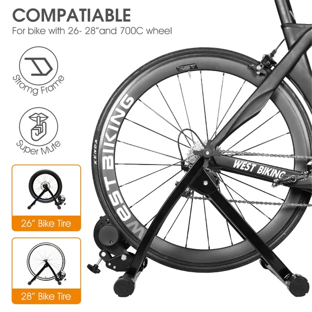 WEST BIKING YP1402008 Indoor Exercise Bike Trainer Roller Home Training Magnetic Resistance Bicycle Trainer Cycling Fitness Workout Tool - 4
