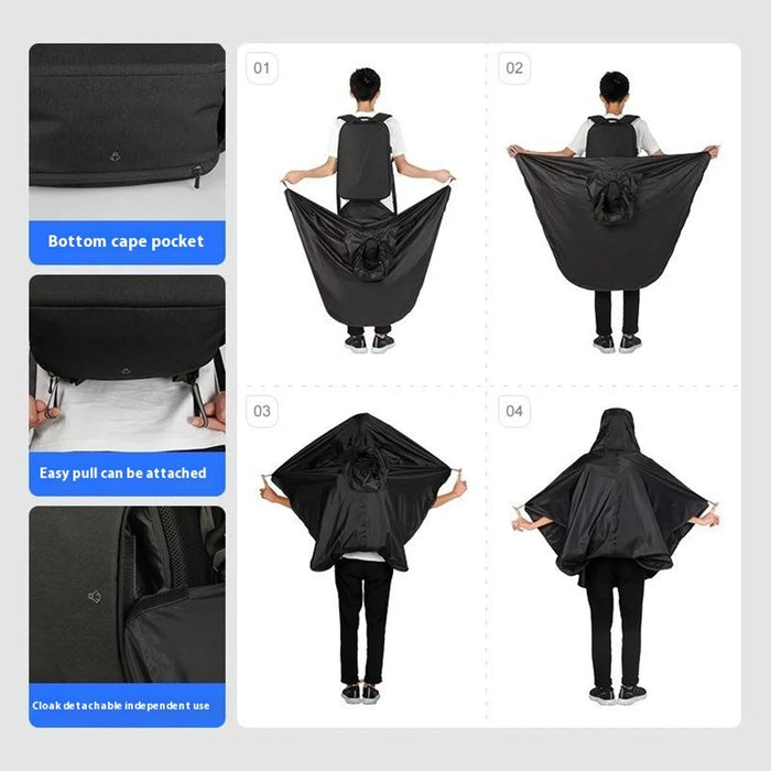 MARK RYDEN MR9405YY Waterproof Nylon Backpack Anti Theft TSA Lock Laptop Bag with Rain Cover - 4