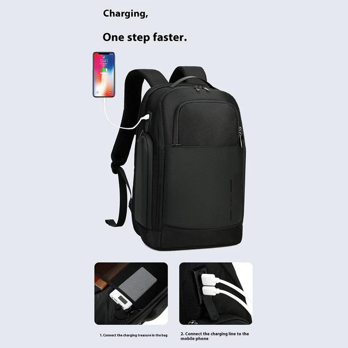 COOLBELL CB-8306 15.6 Inch Laptop Backpack Large Capacity Waterproof Business Travel Dual Shoulder Bag - Black - 7