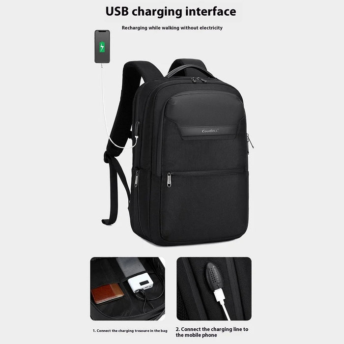 COOLBELL CB-8307 Men Laptop Backpack Dry Wet Separation College Student Bag Large Capacity Travel Backpack - 7