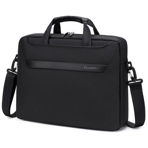 COOLBELL CB-2128 15.6 Inch Laptop Bag Single Shoulder Messenger Bag Shockproof Waterproof Business Briefcase - Black - 1