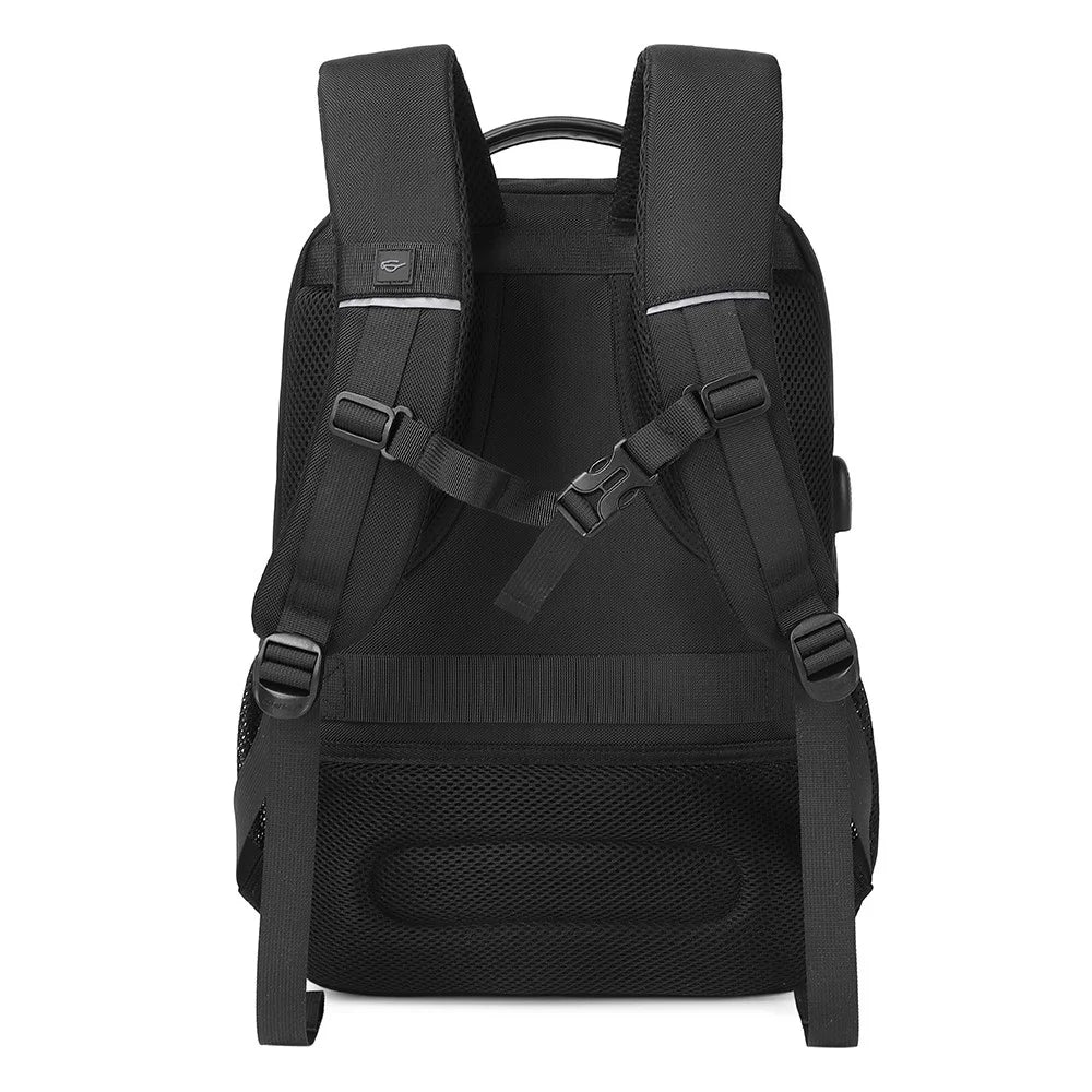 COOLBELL CB-8303 Business Travel Laptop Backpack Wet Dry Separation Dual Shoulder Bag with USB Charging Port - Black - 3
