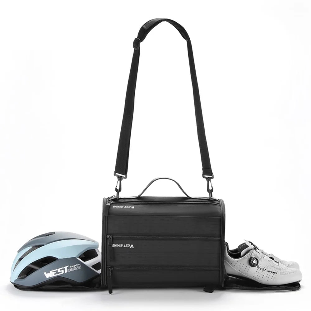 WEST BIKING YP0707401 22L Wet and Dry Separation Cycling Helmet Storage Crossbody Bag with Shoe Compartment - 3