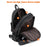 BULLCAPTAIN Oxford Cloth Dual Shoulder Bag Large Capacity Backpack with Mini Hanging Pouch - Black - 3