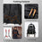 BULLCAPTAIN Oxford Cloth Dual Shoulder Bag Large Capacity Backpack with Mini Hanging Pouch - Black - 7