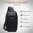 OZUKO Multifunction Lightweight Chest Bag Waterproof Anti-scratch Shoulder Bag - Black - 3