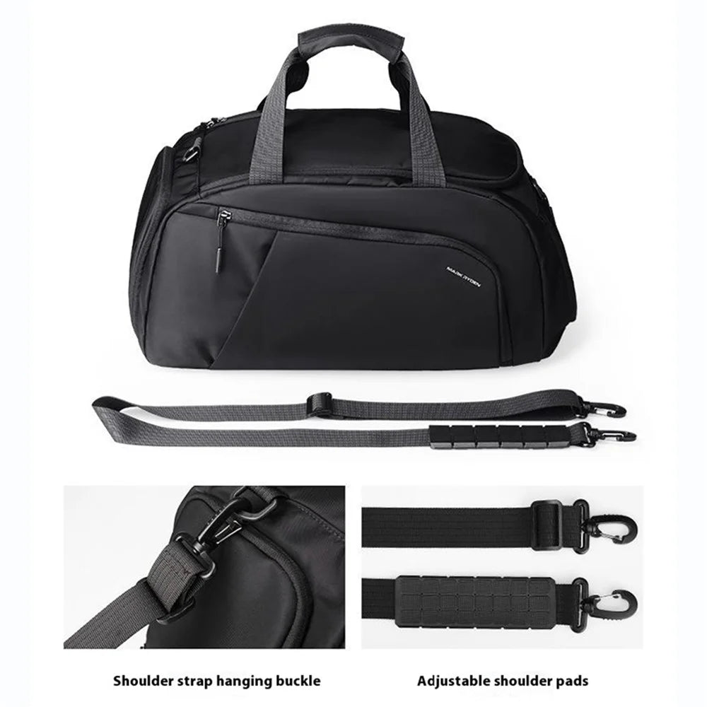 MARK RYDEN MR5226 30L Large Capacity Gym Bag Duffel Bag with Shoulder Strap for Sports / Travel - Black - 6