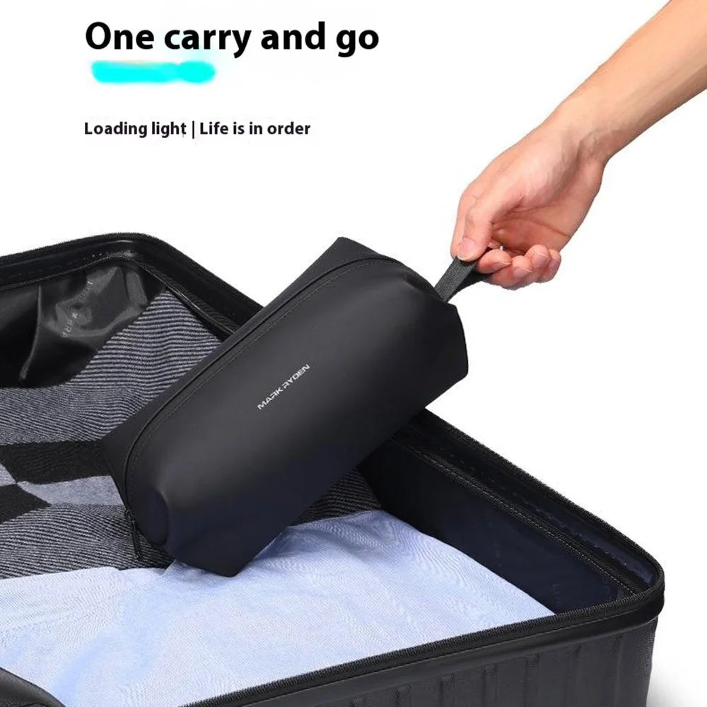 MARK RYDEN MR35 Business Travel Toiletry Bag Portable PU Men Cosmetics Storage Bag - Black - 2