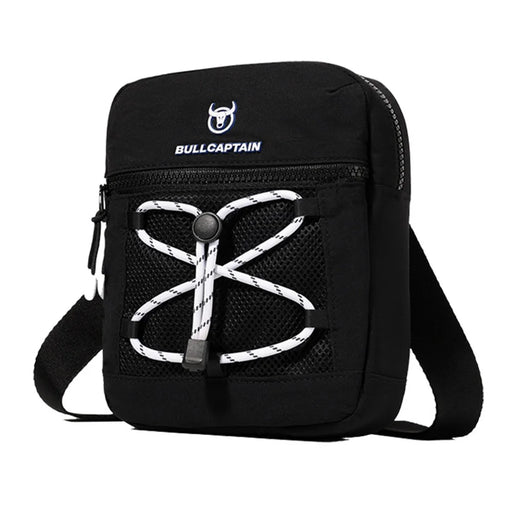 BULLCAPTAIN 0108 Men Crossbody Bag Waterproof Oxford Cloth Multi-Compartment Single Shoulder Bag - Black - 1